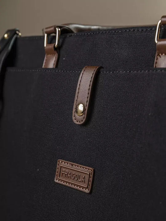 Black Fabric Women's Briefcase