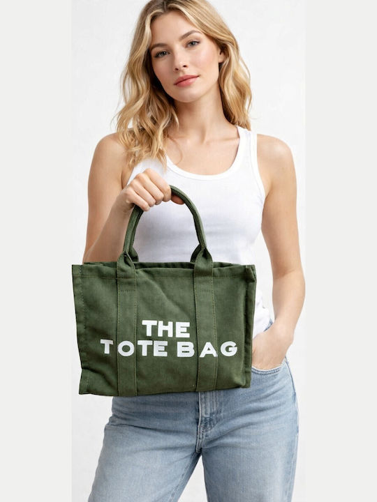 Fabric Women's Tote Handbag Khaki