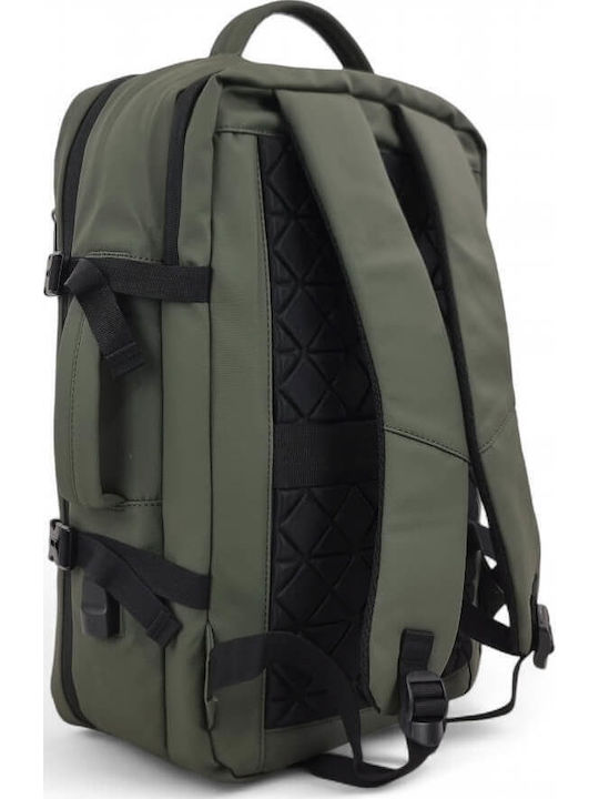 Forecast Waterproof Laptop Backpack 15.6" with USB Port in Green Colour foreacst-2026-prasino