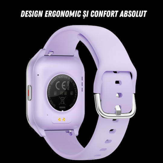 VortexIQ Smartwatch cu Monitor de Puls (Violet)