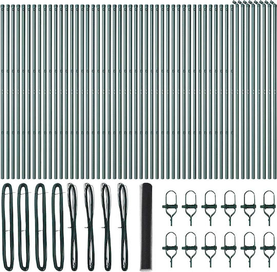 vidaXL Set Plasă de Sârmă Gri 1.4x1.4m
