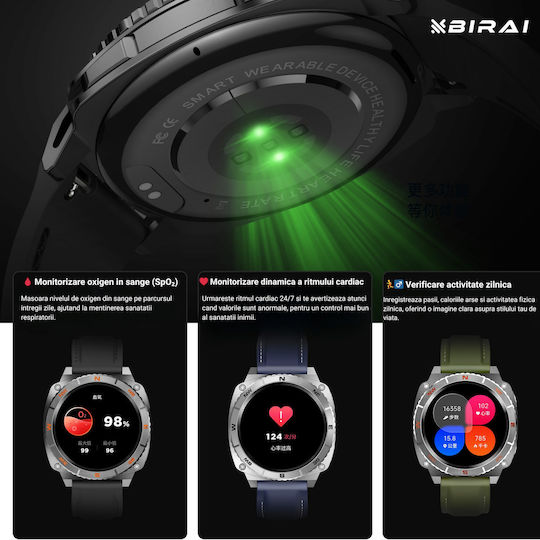 Ultra V319 Waterproof Smartwatch With Heart Rate Monitor Black