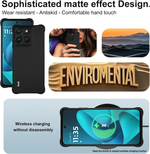 Imak Black Silicone Back Cover (Motorola Moto G57 Power 5G / G67 Power 5G)
