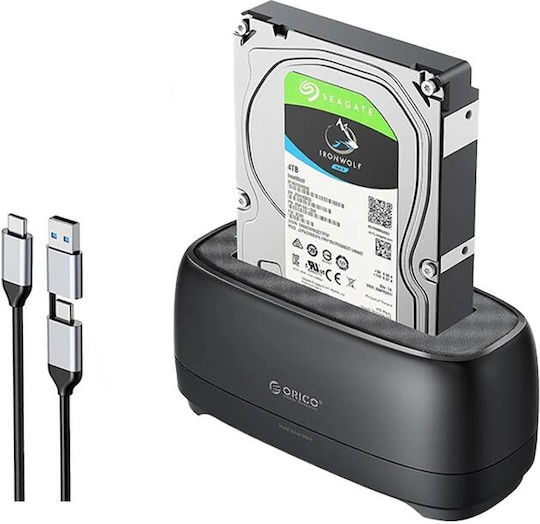 Orico Docking Station for SATA Hard Disks with USB-C / USB 3.2 Connection DD18C3-EU-BK-BP
