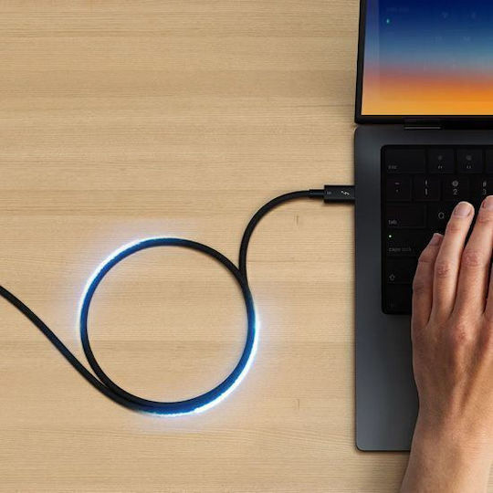 Satechi Braided Thunderbolt Cable 240W Μαύρο 1m