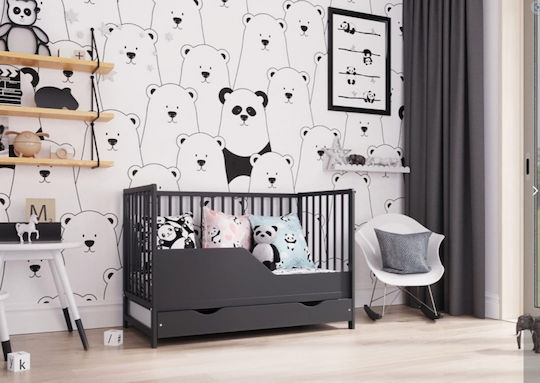 Bett-Schiene Grau 60x120cm