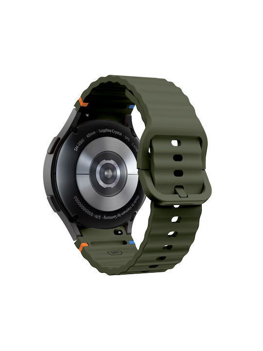 Homies Rugged Green Silicone Strap Green Galaxy Watch 4 5 6 7 FE