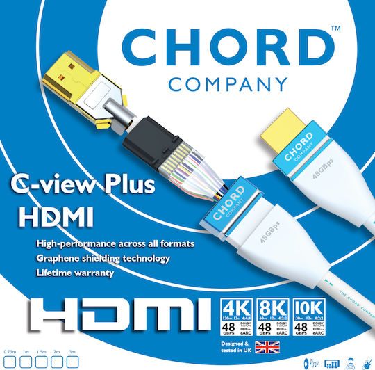 Chord C-view HDMI-Kabel Male - HDMI-Stecker 2m Schwarz
