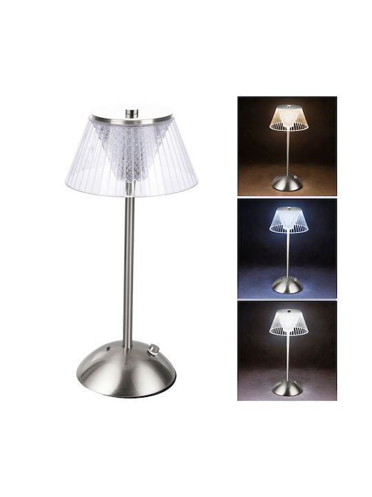 Kooper Kooper Kunststoff Vintage Tischlampe mit Silbernem Hut und Basis