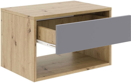 Нощни Шкафчета Pedro Дървени Сиви 2 Бройки 53x35x33см
