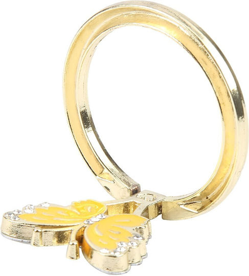 Butterfly Ring Holder Κινητού σε Κίτρινο χρώμα