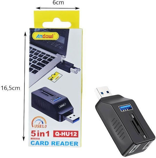 Andowl Kartenleser USB 3.0 / USB 2.0 für SD