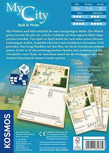 Επιτραπέζιο Παιχνίδι My City: Roll & Build για 1-6 Παίκτες 10+ Ετών (EN) Kosmos