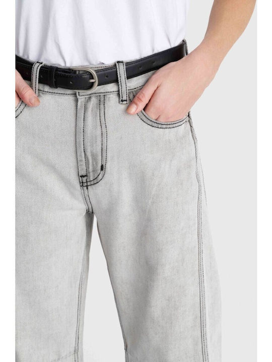 High Rise Women's Jeans Pants in Regular Fit Gray