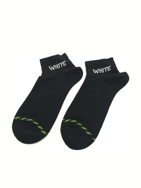 Q&Y Men's Socks Black White 3Pack