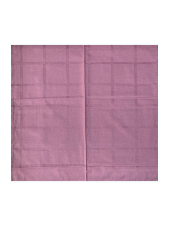 Checkered Tablecloth Set 4 Pieces Pink 55x55cm