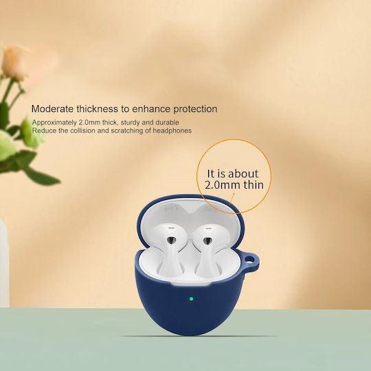 Калъф от Силикон с Кука в Син Цвят за Huawei FreeBuds 6