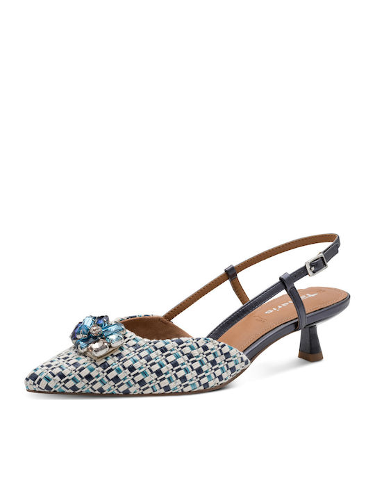 Pumps mit Riemen Blau