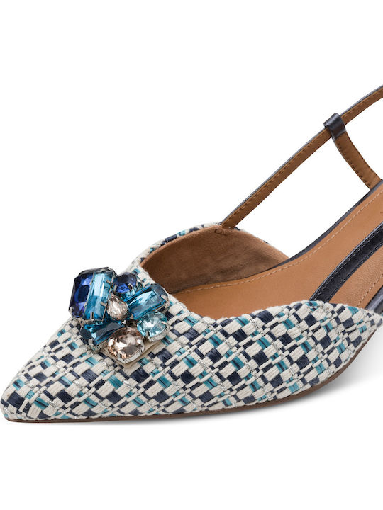 Pumps mit Riemen Blau
