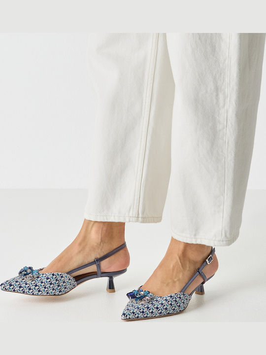 Pumps mit Riemen Blau