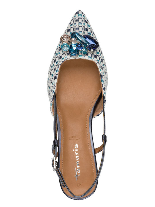 Pumps mit Riemen Blau