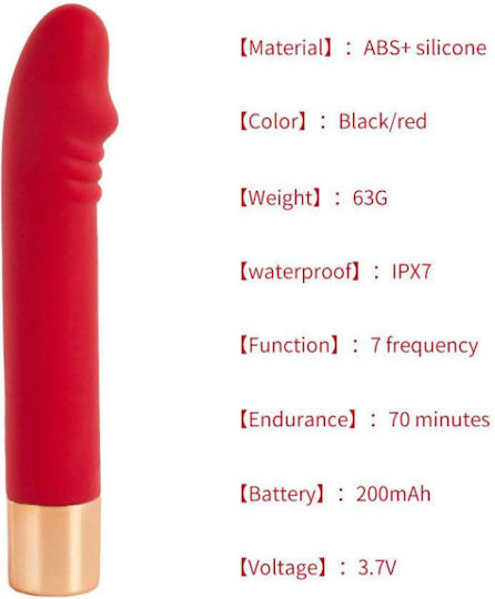 APH Vibrator Mini Ρεαλιστικός Δονητής Κόκκινος