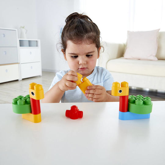 Hape Cuburi de Construit PolyM Animale pentru 1.5+ Ani 18 Bucăți