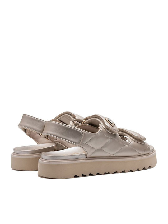 Γυναικεία Σανδάλια Flatforms Χρυσά