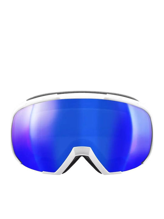 Cebe Μάσκα Σκι & Snowboard Ενηλίκων Λευκή με Φακό σε Μπλε Χρώμα Cebe Μάσκα Σκι & Snowboard Ενηλίκων Λευκή με Φακό σε Μπλε Χρώμα
