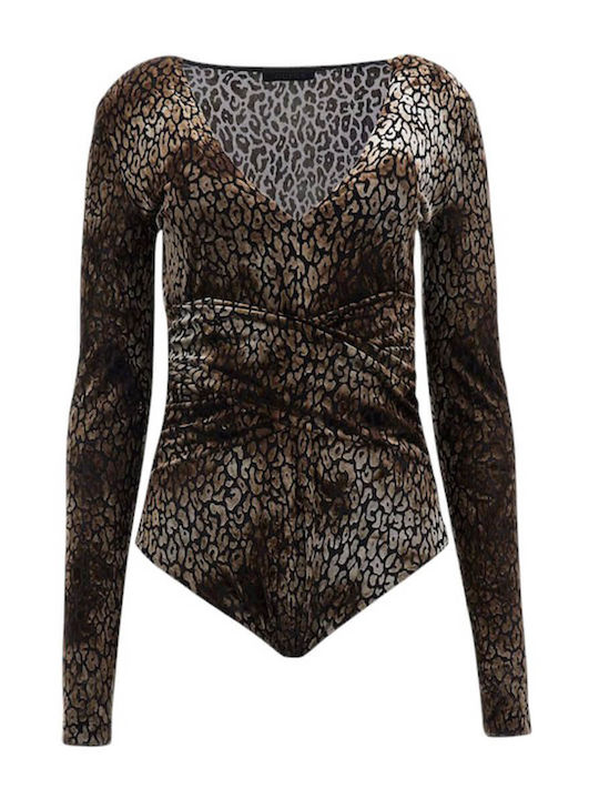 Guess Damen-Bodysuit Leopard mit Spitze