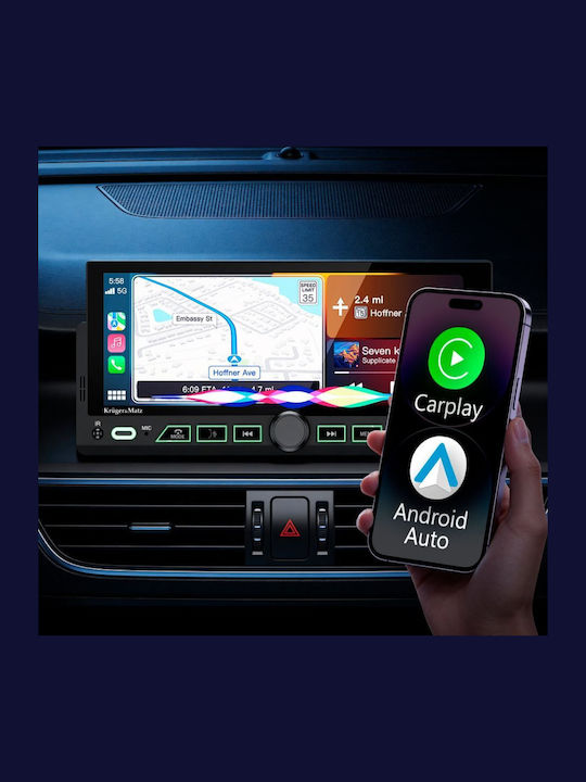 Kruger & Matz Автомобилна Аудио Система (Bluetooth/USB/WiFi/GPS/Apple CarPlay/Android Auto)