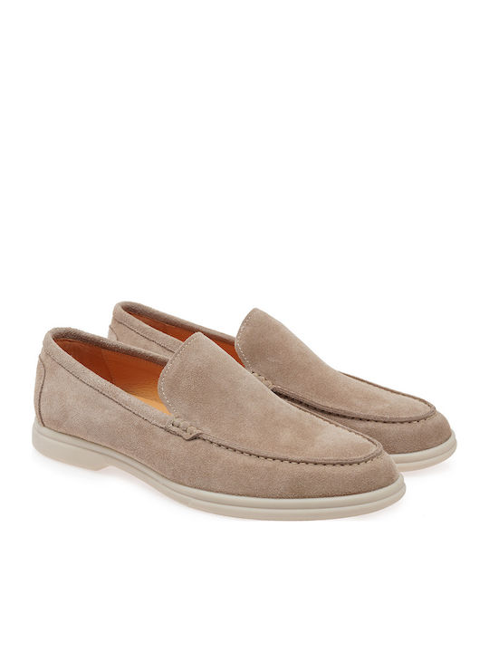 Suede Ανδρικά Loafers σε Μπεζ Χρώμα
