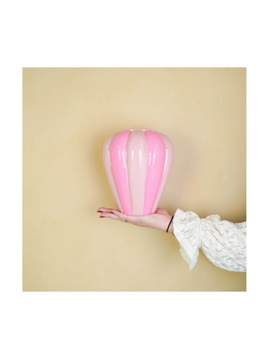 Beauty Home Vase Wirbel – Neon Rosa Offenes Rosa 20x20x21,5cm