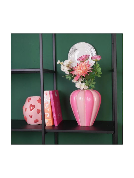 Beauty Home Vase Wirbel – Neon Rosa Offenes Rosa 20x20x21,5cm