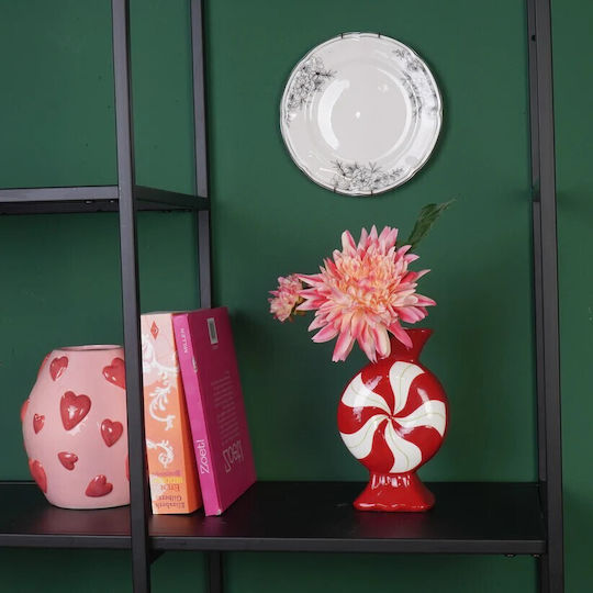 Beauty Home Vase “Caramel” – Red White 12×6.5x20cm Beauty Home