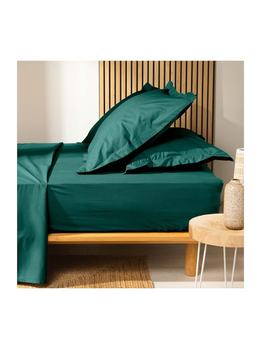 Douceur d'Intérieur Σεντόνι King Size με Λάστιχο 180x200εκ. Πράσινο