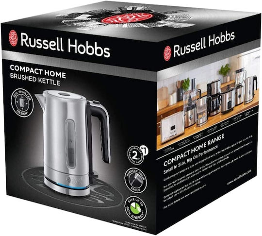 Russell Hobbs Compact Fierbător 800ml 2400W Argintiu