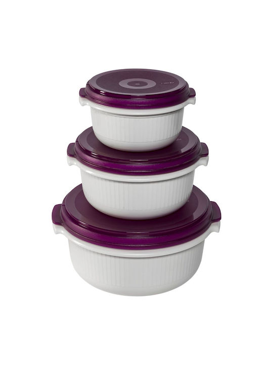Emsa Set Lunch Boxes Plastic White 3 Pieces