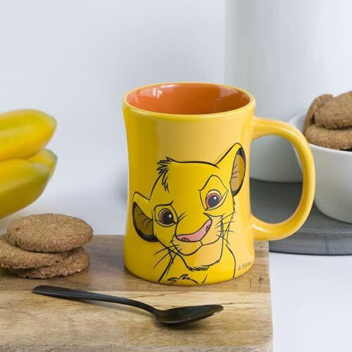 Disney Lion King Κούπα Κεραμική Κίτρινη 360ml