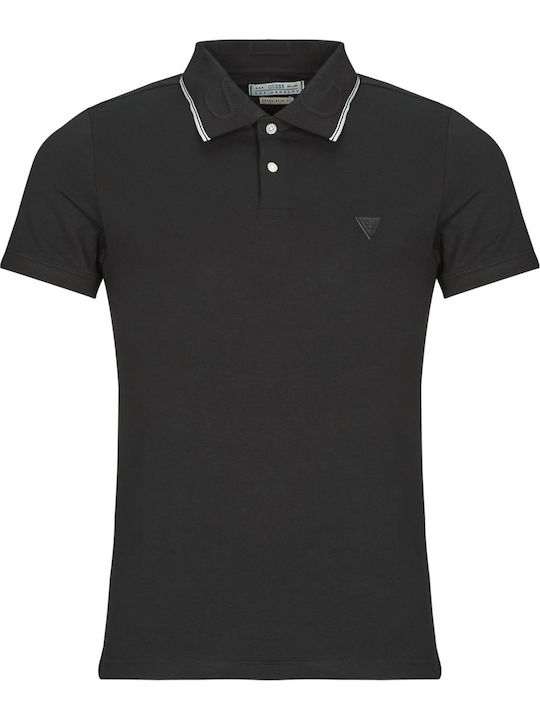 Nolan Polo Herrenbluse Kurzarm Schwarz
