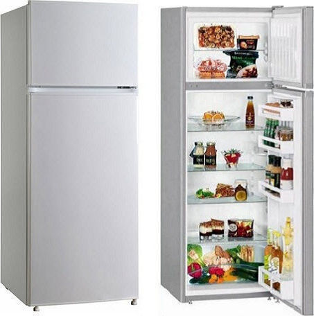 Arielli Kühlschrank mit Doppeltür 204Es H143xB55xT55cm. Inox ARD-273FNS