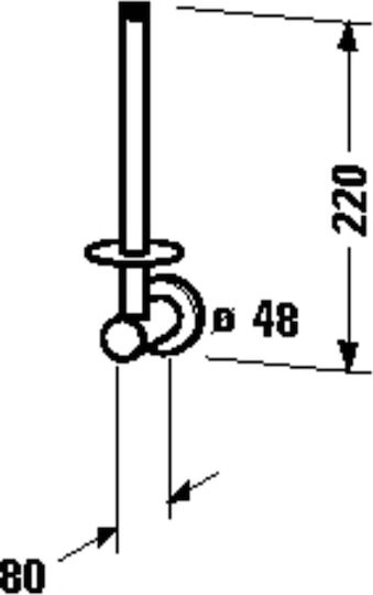 Duravit Wandmontierter Metallischer Silber Papierhalter