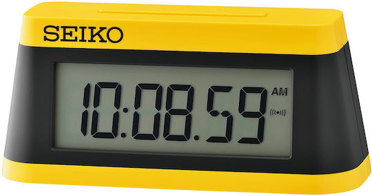 Seiko Seiko Qhl091y Digital Tischuhr LCD mit Gelbem Wecker