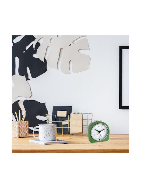Tfa 60.1021.04 Green Quartz Clock Analogue Display
