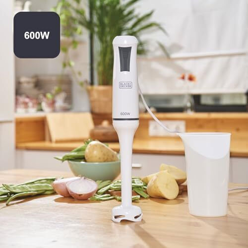 Black & Decker Hand Blender with Plastic Rod 600W Black