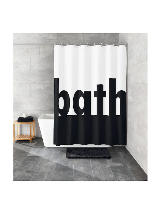Kleine Wolke Bath Fabric Shower Curtain 180x200cm Black
