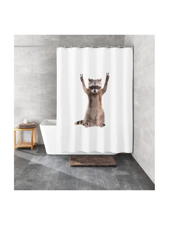 Kleine Wolke George Fabric Shower Curtain 180x200cm Brown