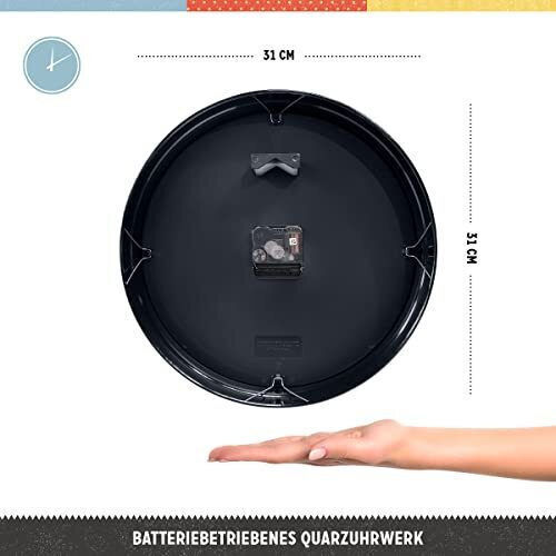 Nostalgic Art Antique Wall Clock Plastic Black Ø31cm