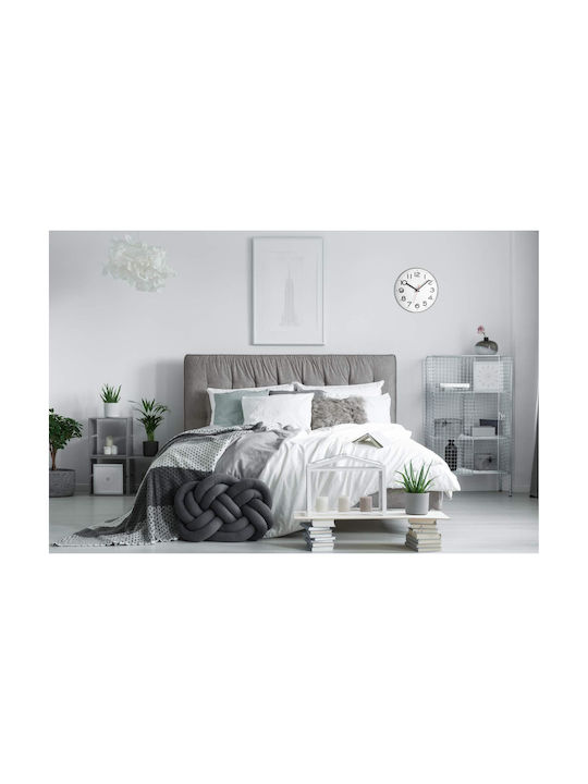TFA Wall Clock Metallic White 28x40cm