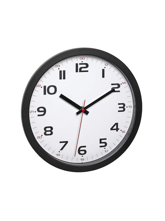 TFA Silent Clock Wall Clock Glass Black 31.5x34.5cm